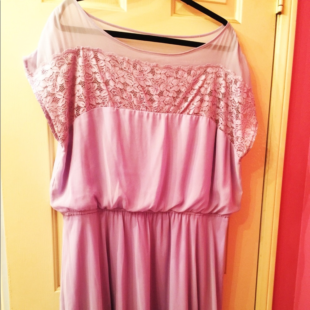 Lavender drop waist dress
